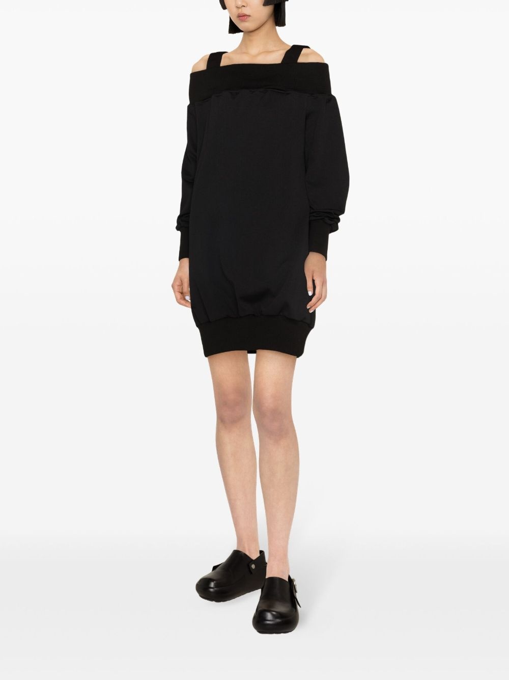 square-neck cady midi dress - 6