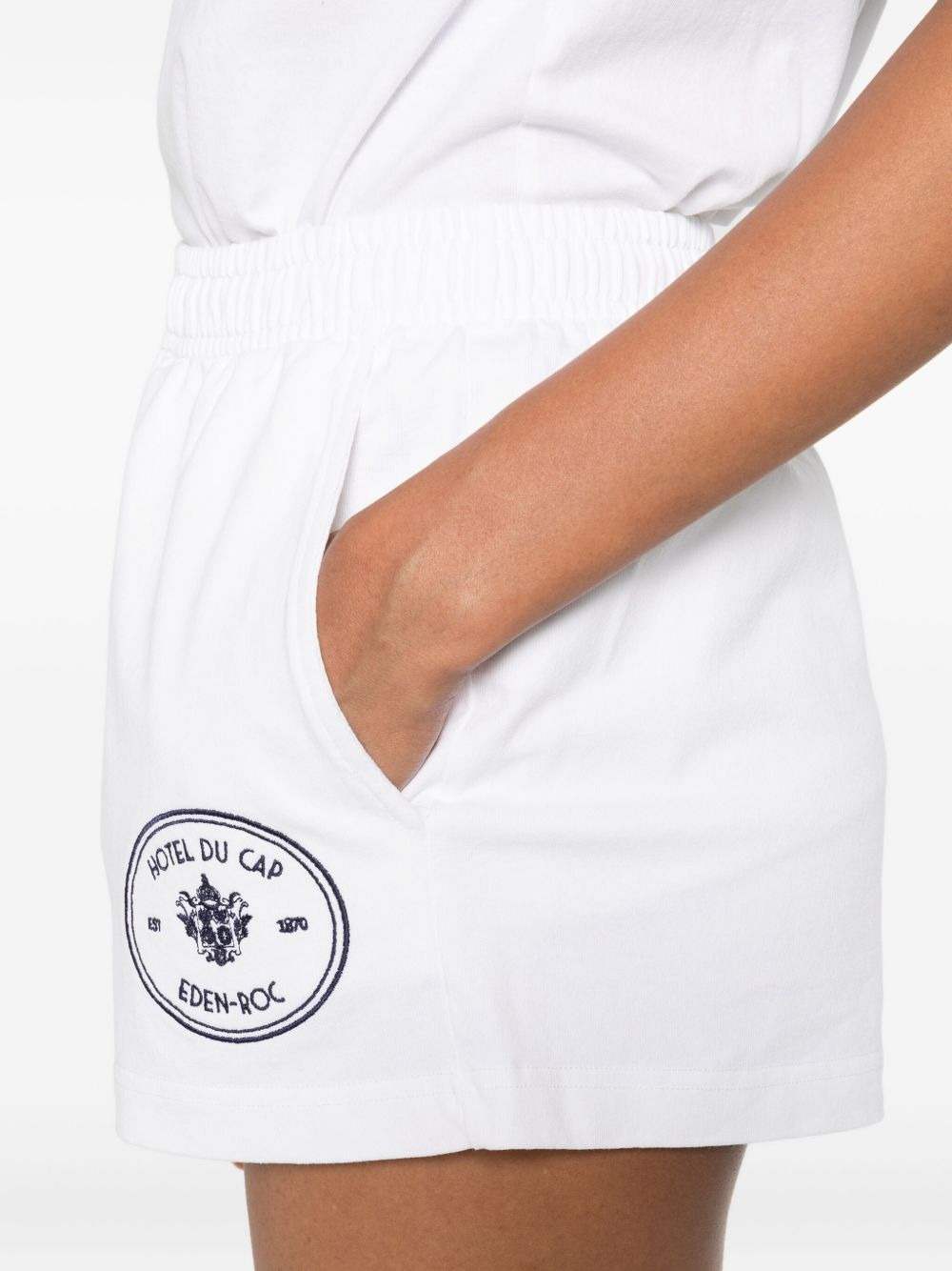 logo-embroidered shorts - 5
