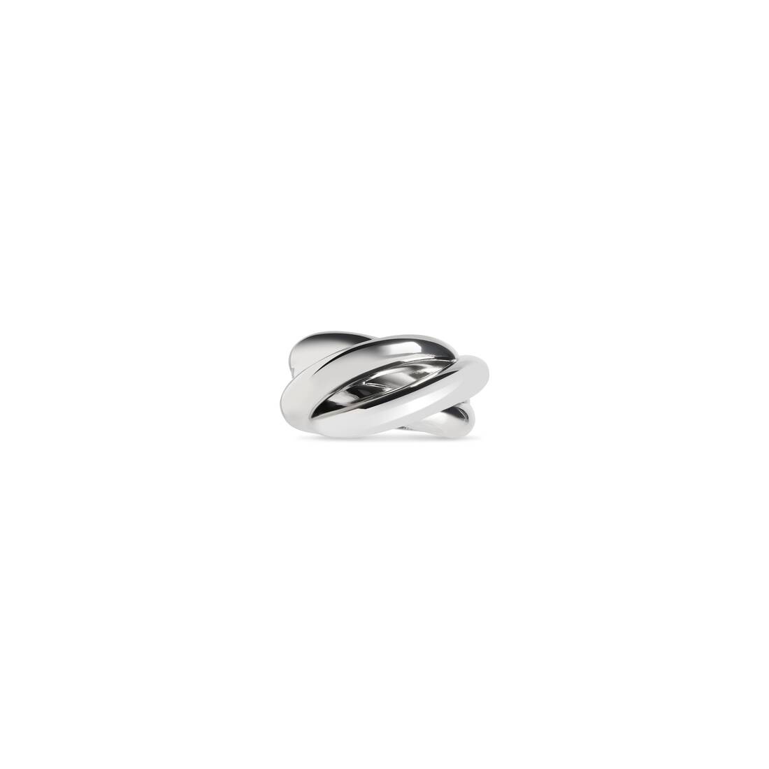 BALENCIAGA Women's Saturne Ring in Silver | REVERSIBLE
