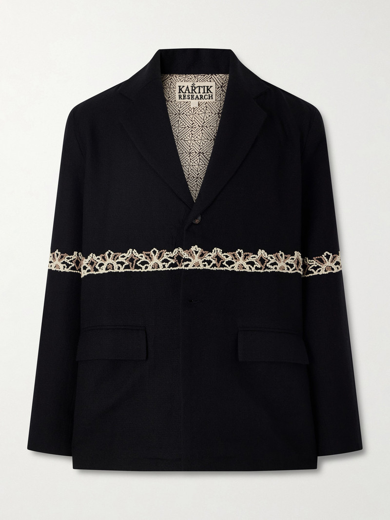 Embroidered Wool Blazer 1