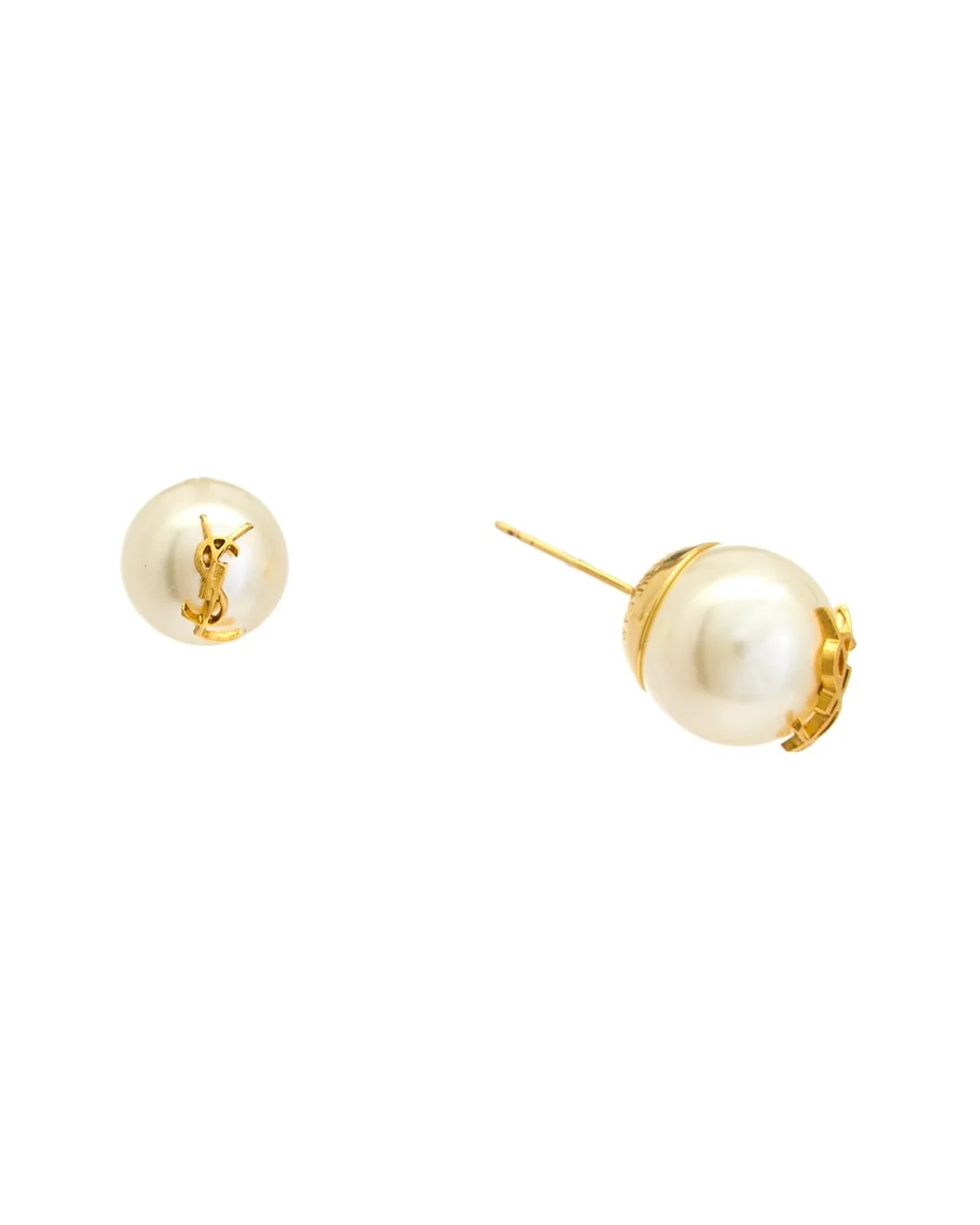 Saint Laurent Cassandra Asymmetric Earrings - 1