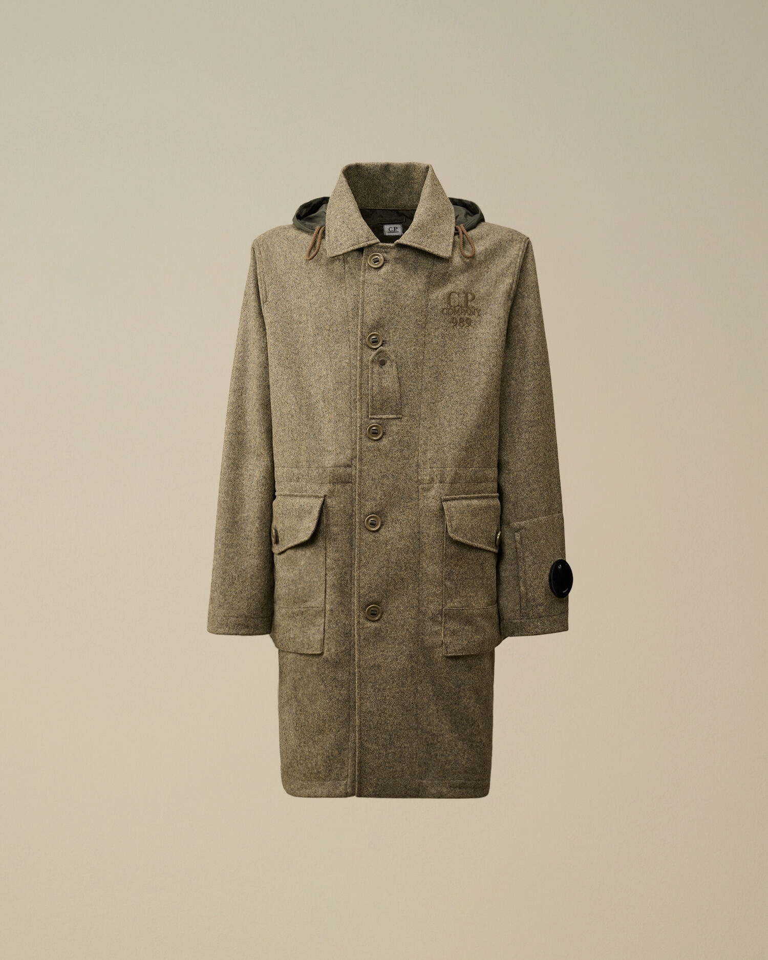 Shetland Twill Hooded Car Coat - 1