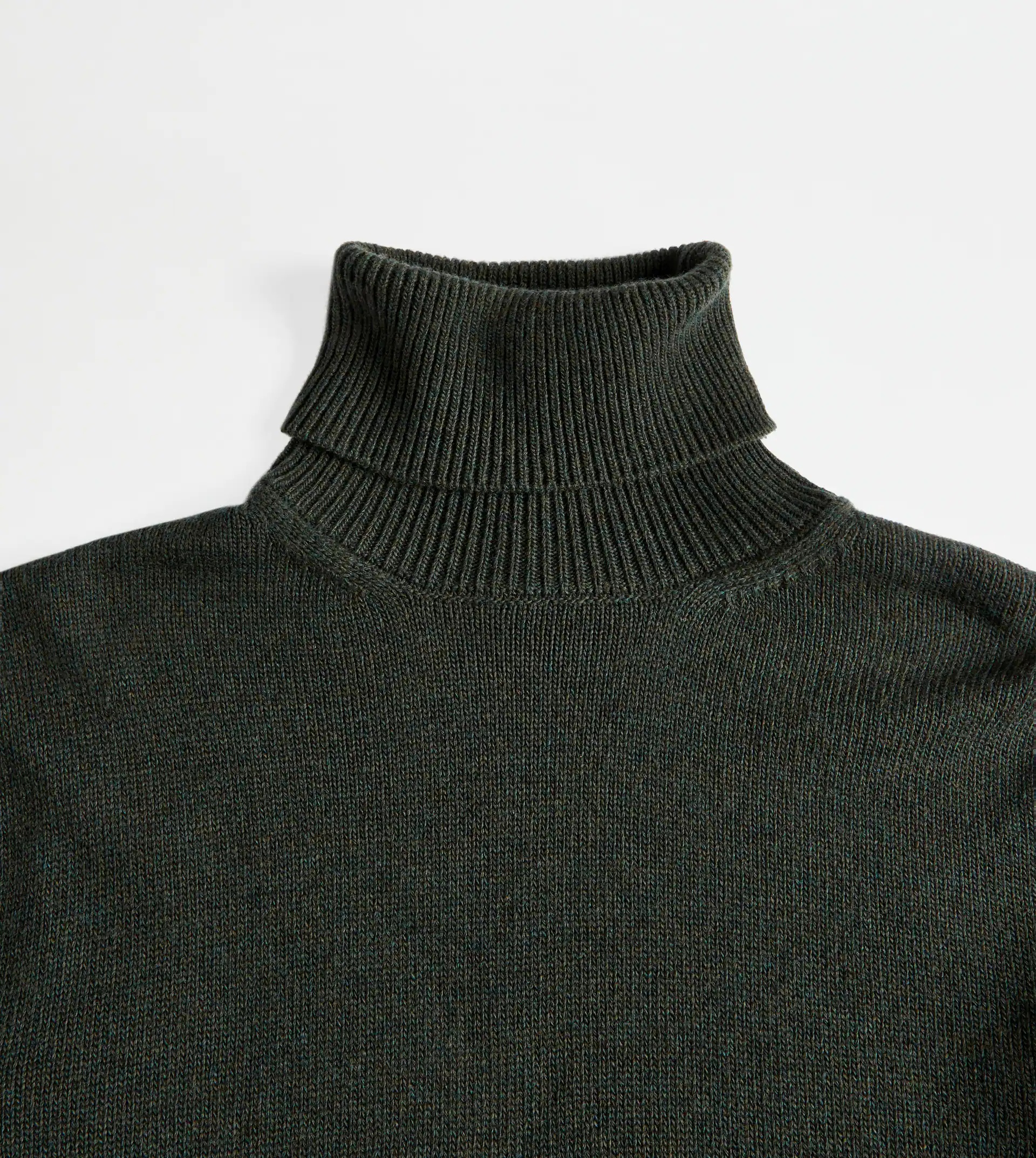 TOD'S CASHMERE BLEND TURTLENECK - GREEN - 9