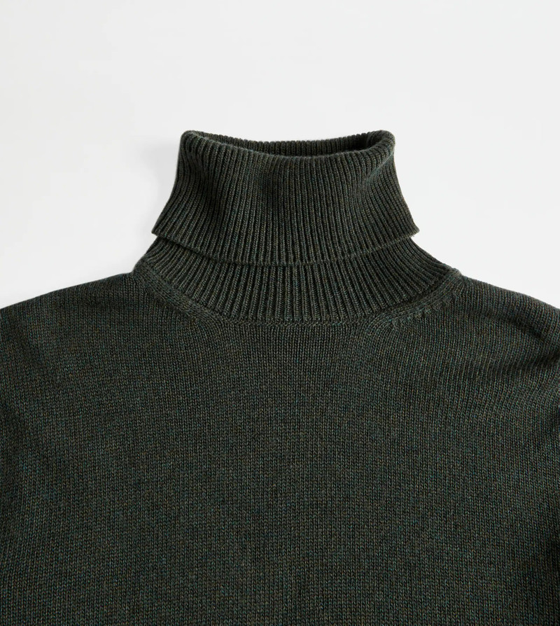 TOD'S CASHMERE BLEND TURTLENECK - GREEN 9