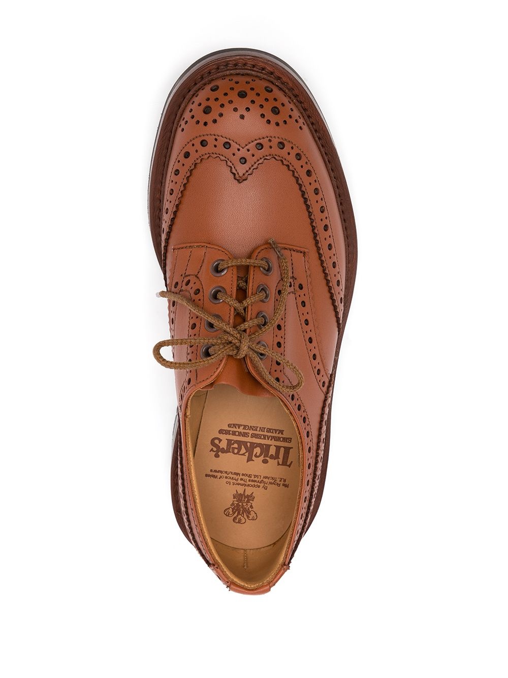 lace-up leather brogues - 4