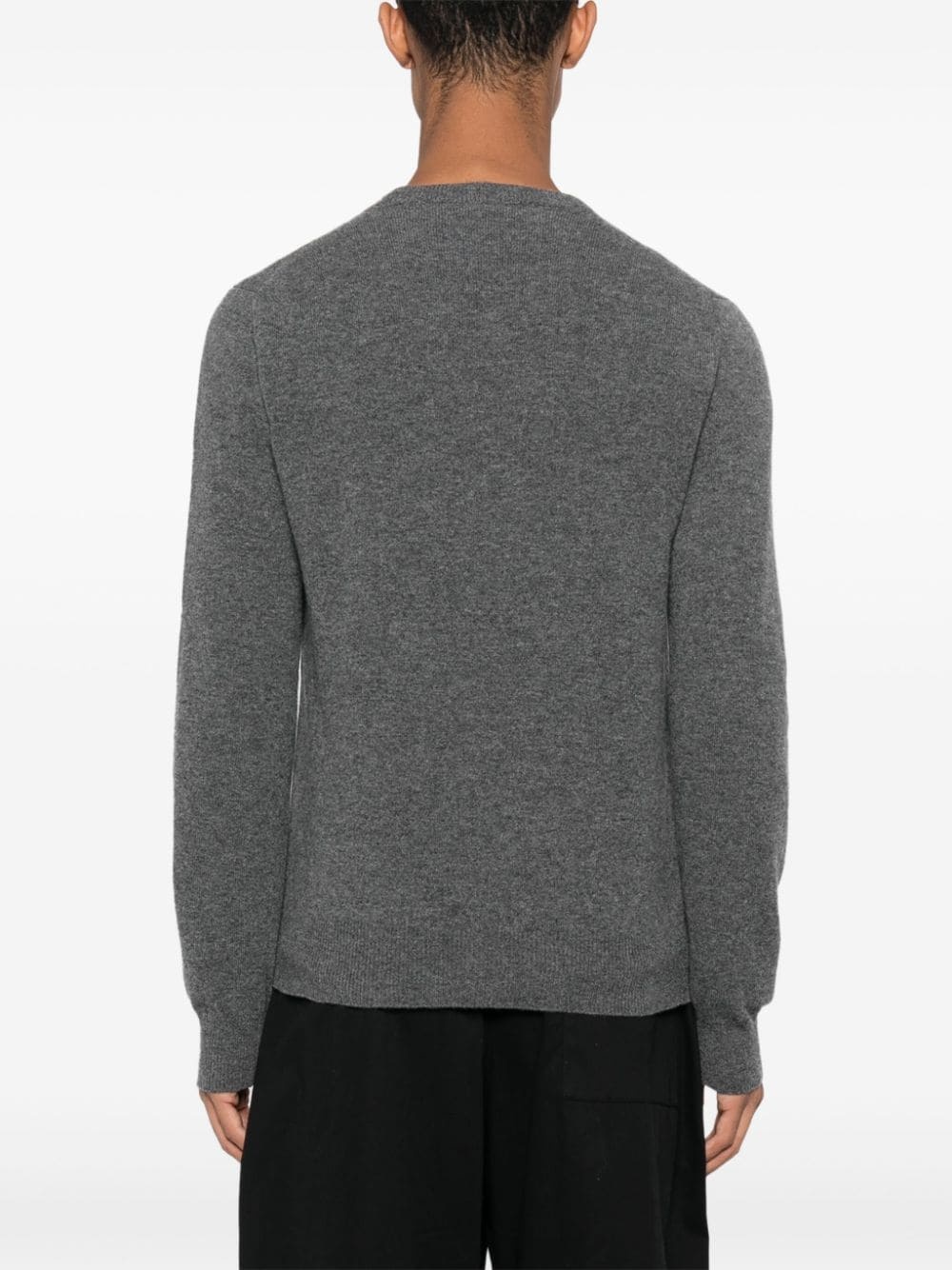 heart-patch mélange-effect wool jumper - 4