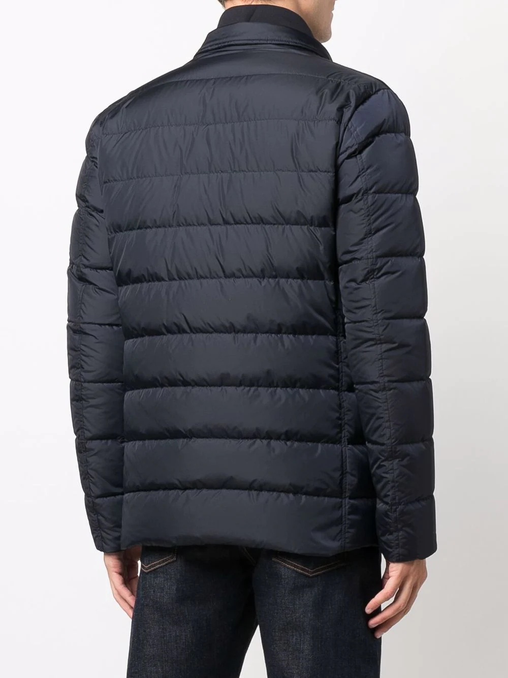 padded button-up down jacket - 4