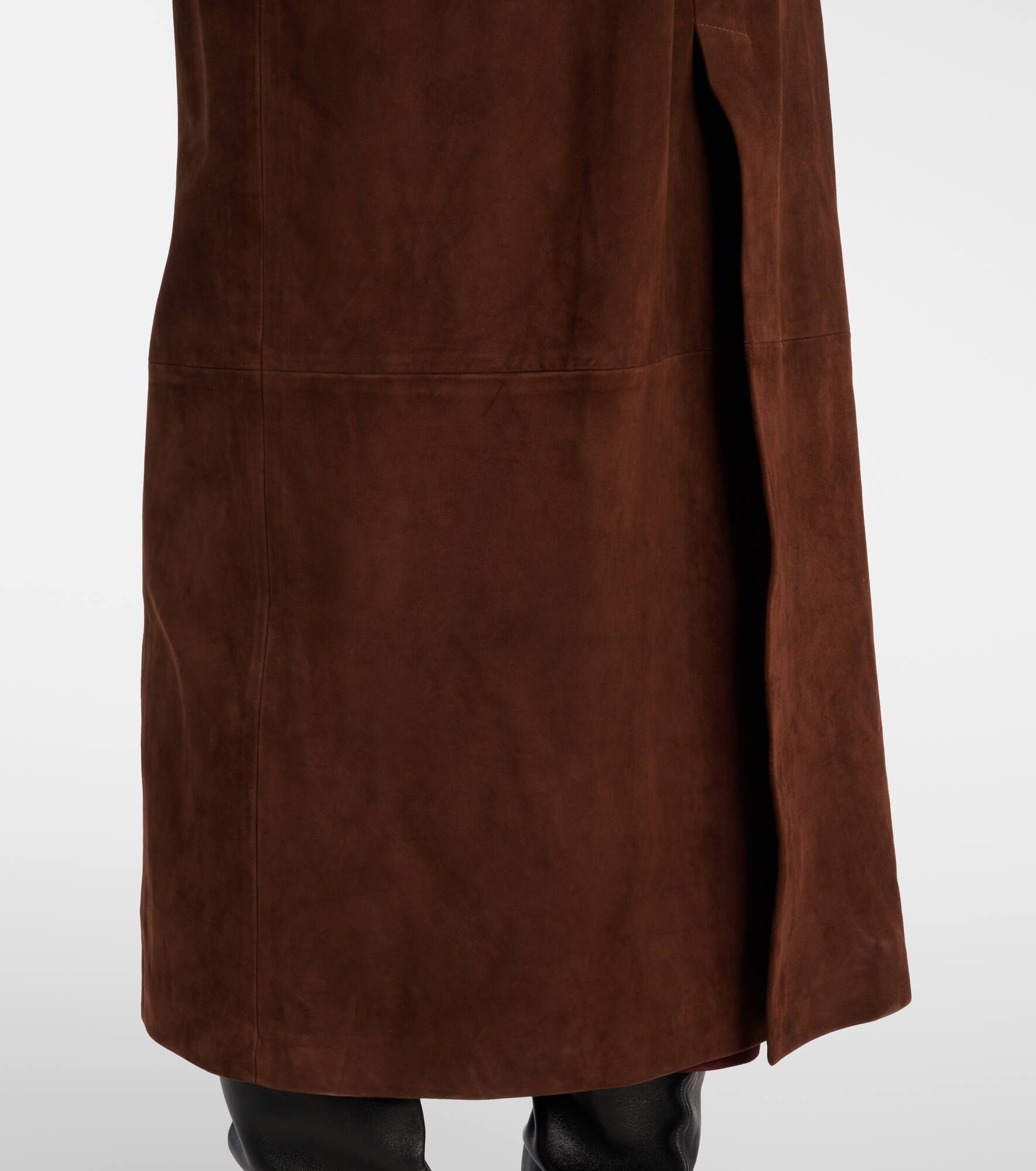 Althea suede wrap coat - 6