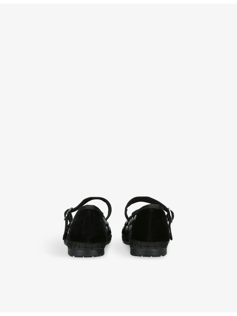FLABELUS Mae Velvet Mary Jane Flats outlook