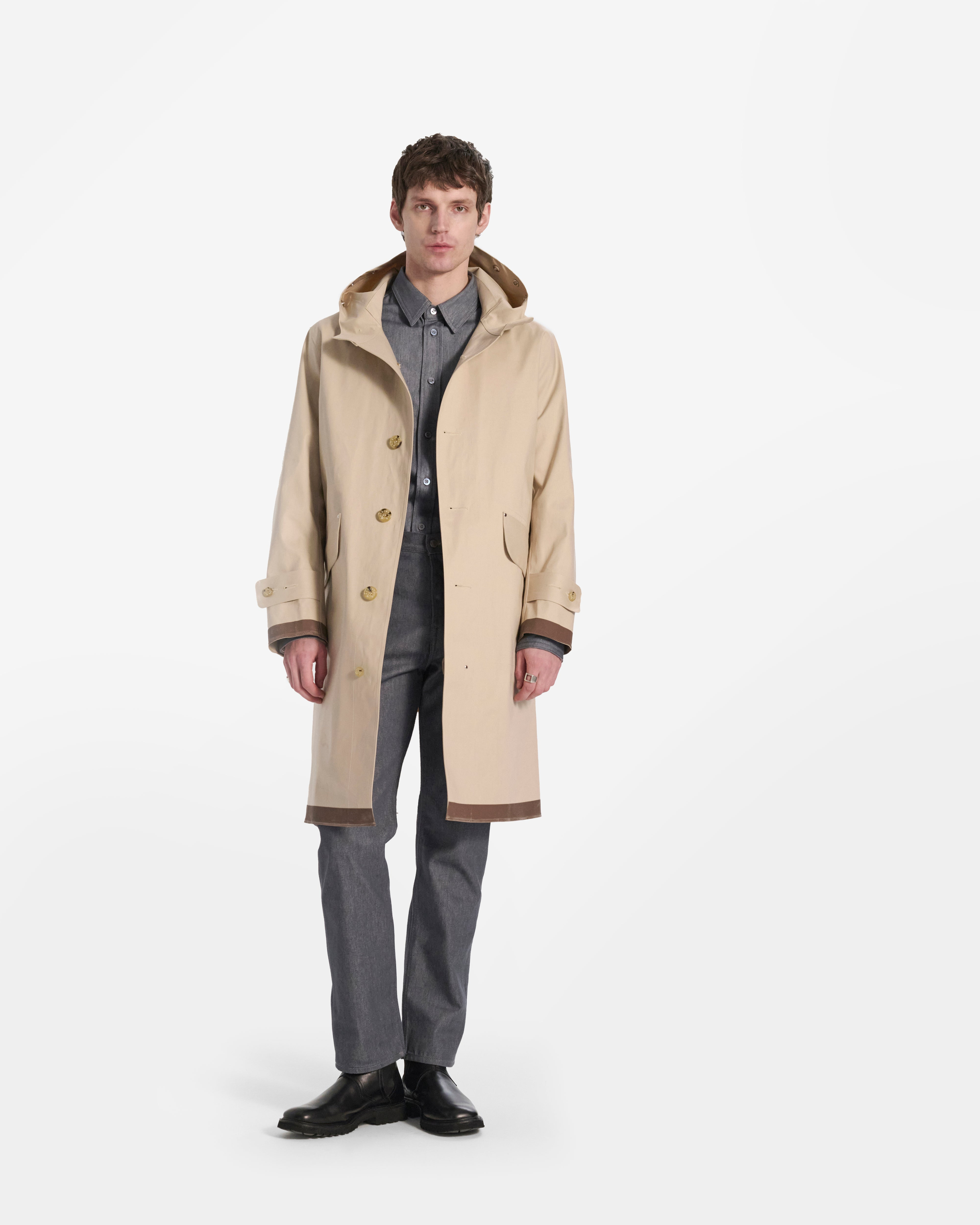 Kirkton Rubberised Hooded 3/4 Length Coat - 2