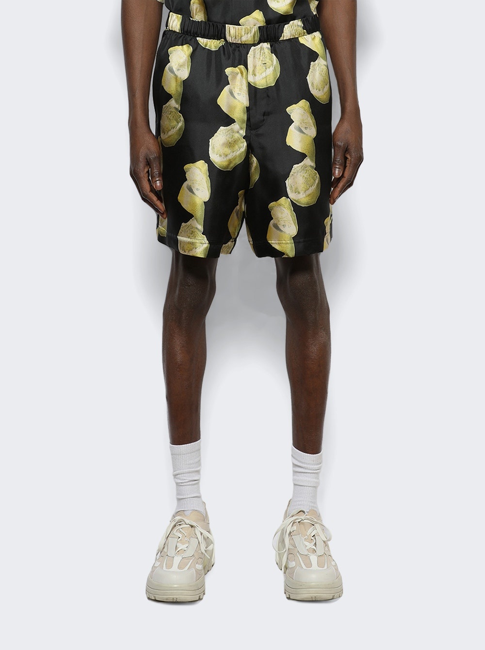 Formal Elastic Shorts Black and Yellow - 3