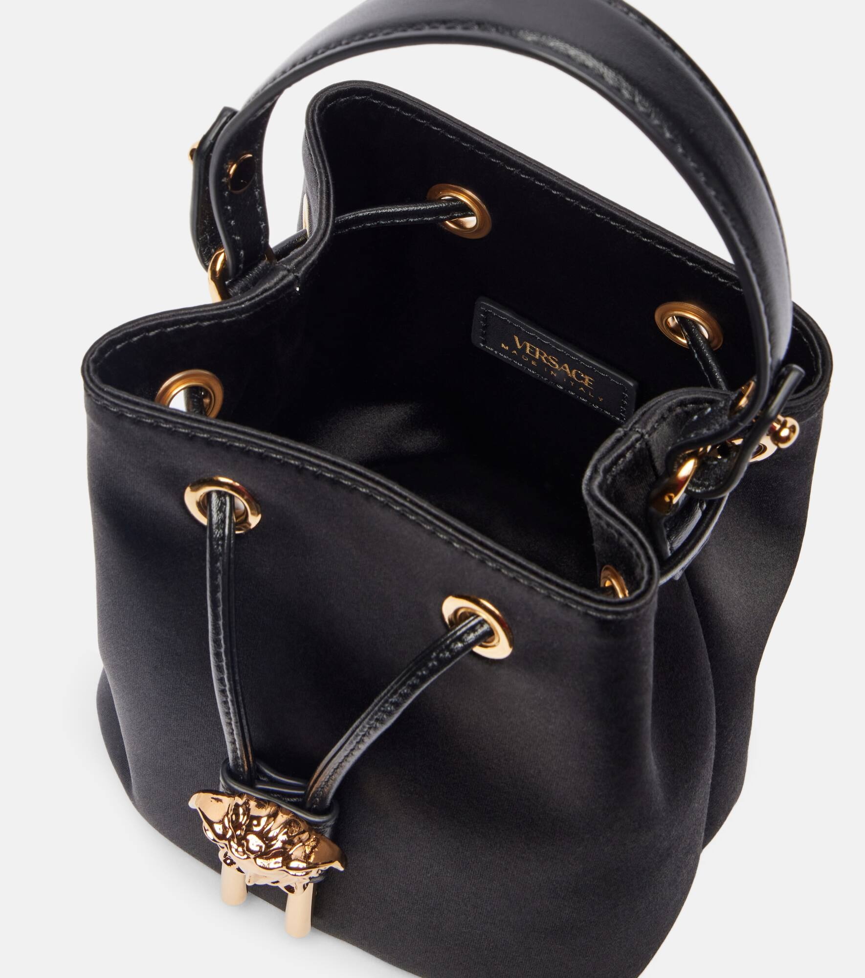 La Medusa Mini satin bucket bag - 3