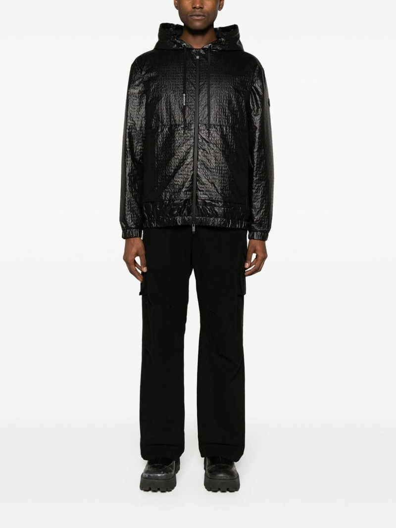 Moncler logo-embossed hooded jacket outlook