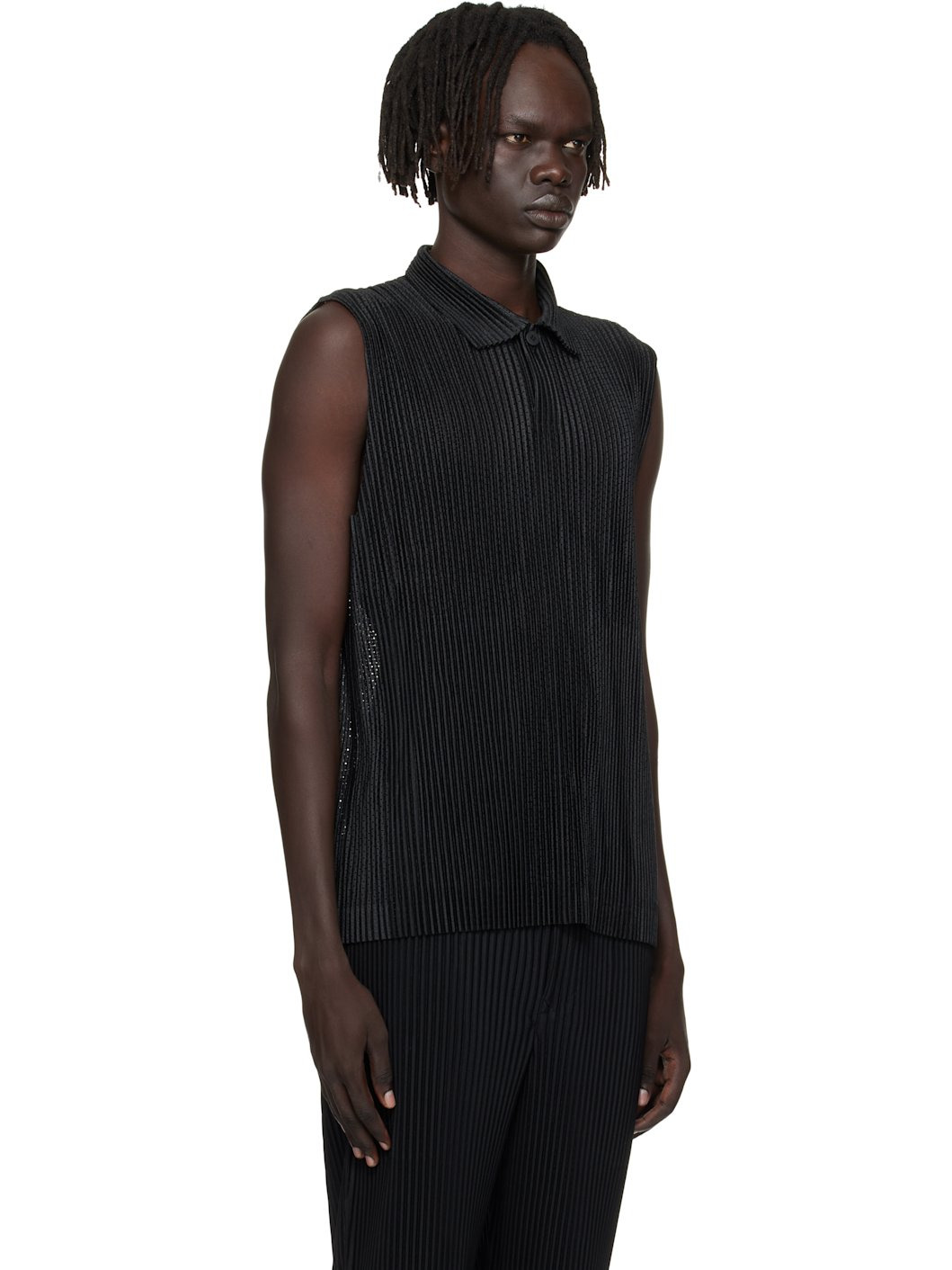 Black Light Mesh Polo - 2