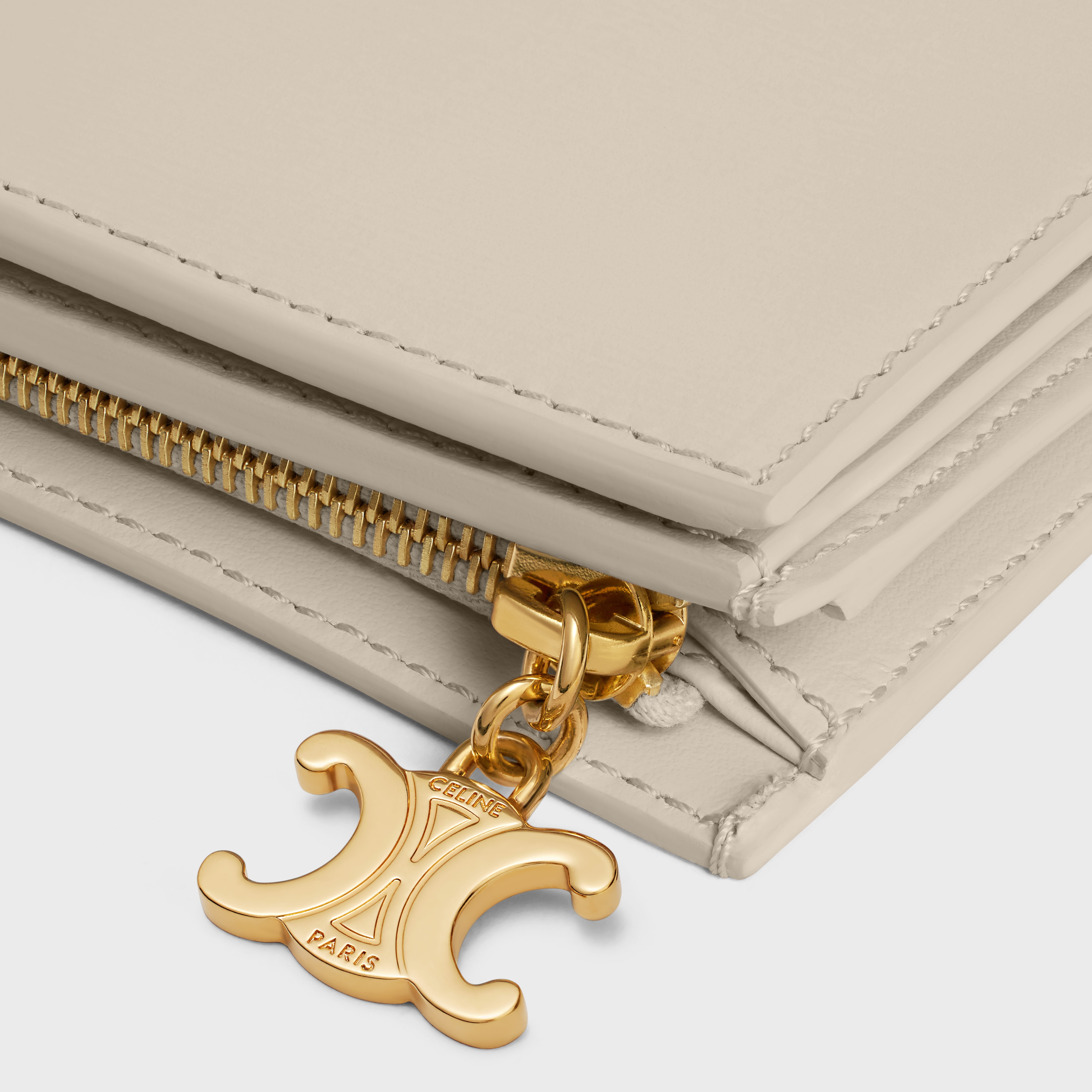 TRIOMPHE COMPACT WALLET TRIOMPHE CHARMS in SHINY CALFSKIN - 5