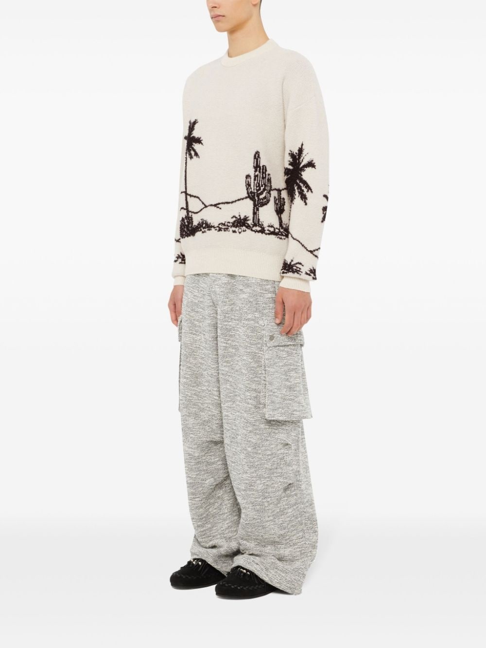 desert print-knitted jumper - 4