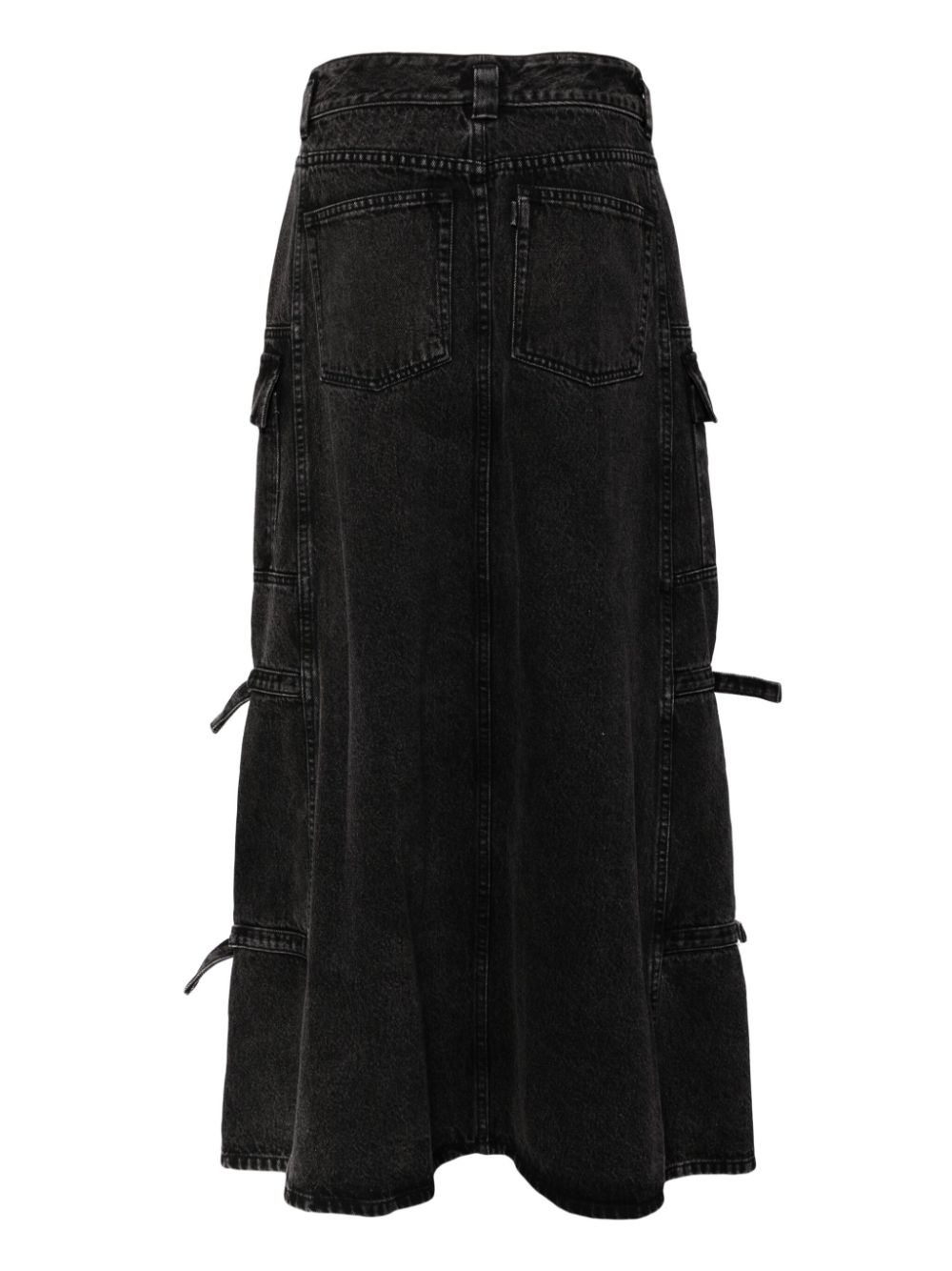 denim cargo skirt - 2