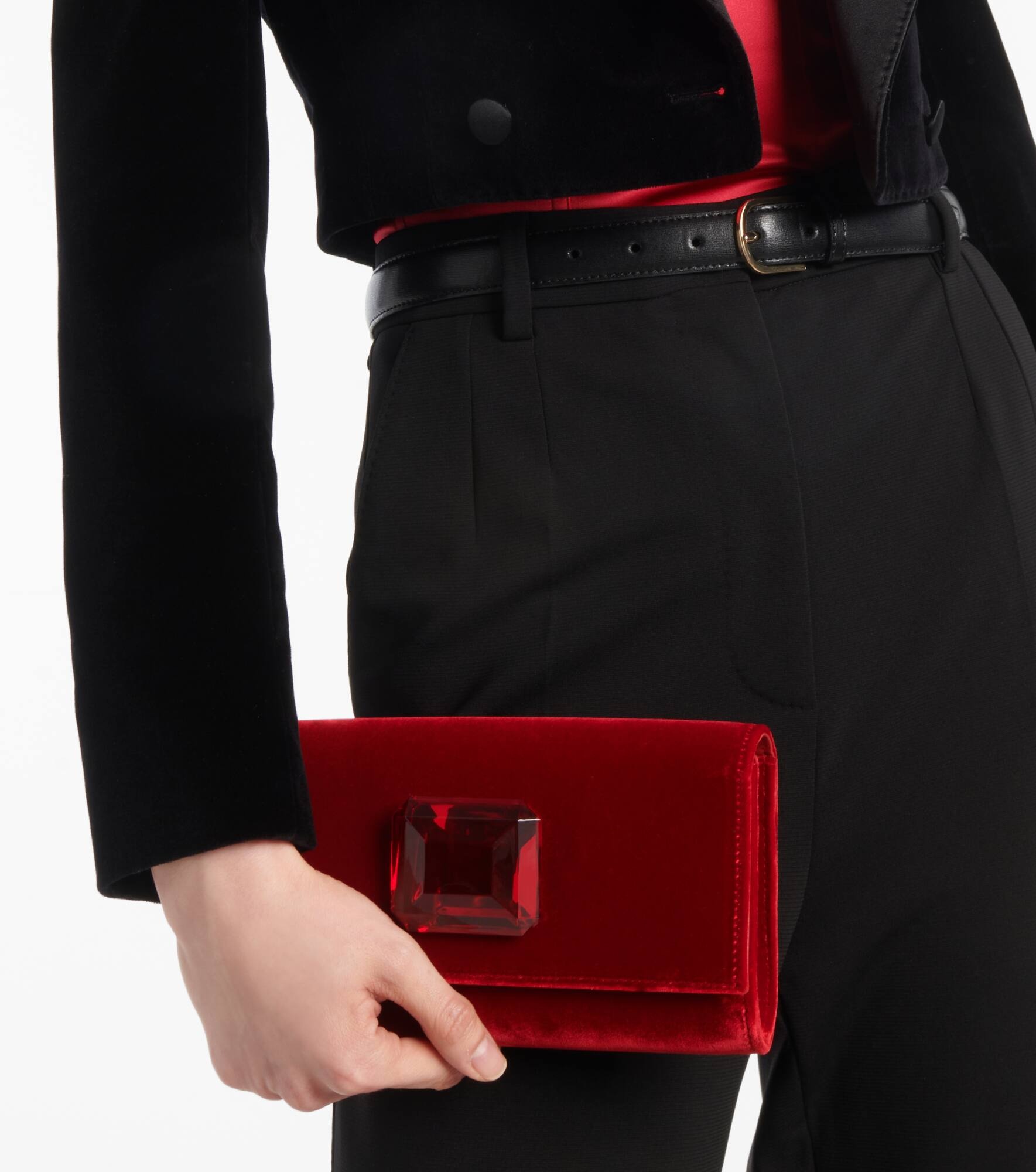 Jaipur Mini embellished velvet clutch - 2