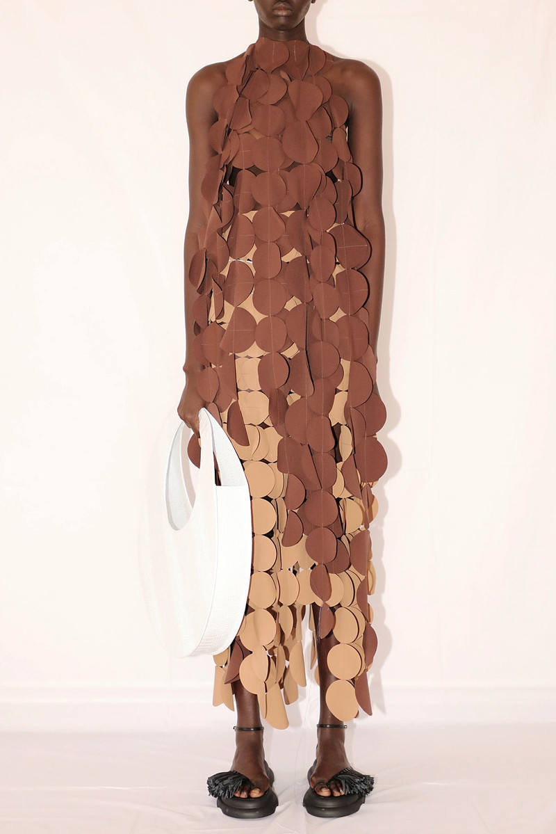 A.W.A.K.E. MODE MULTI CIRCLE MAXI SKIRT TERRACOTTA outlook