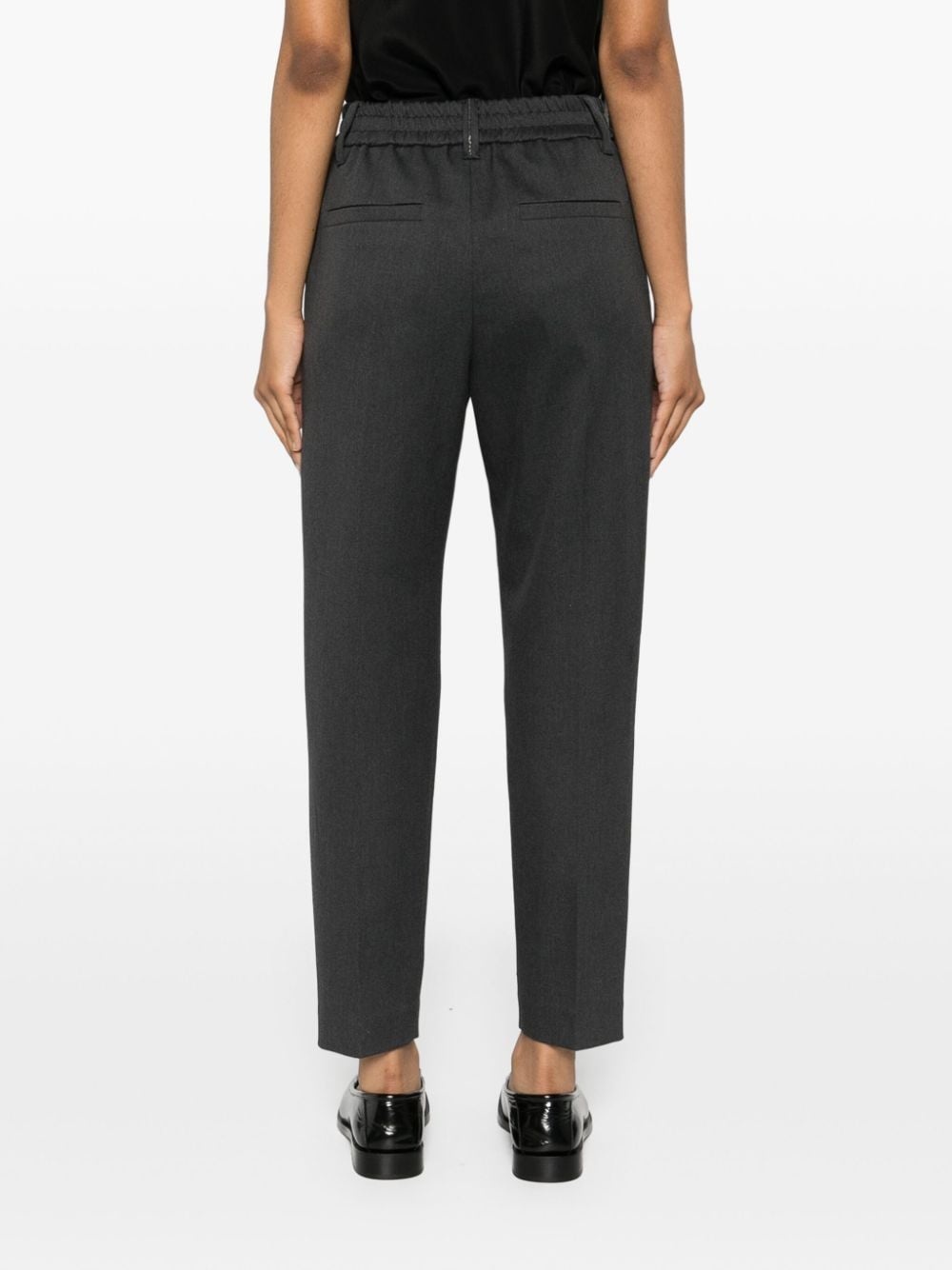 darted slim trousers - 4