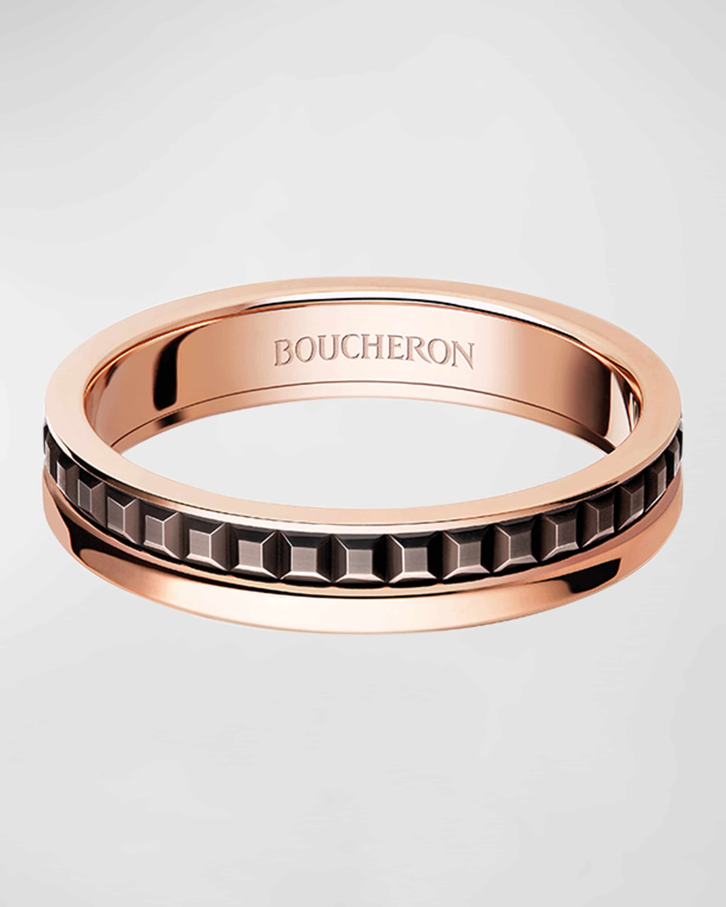 Quatre 18K Rose Gold & Brown PVD Band Ring - 1
