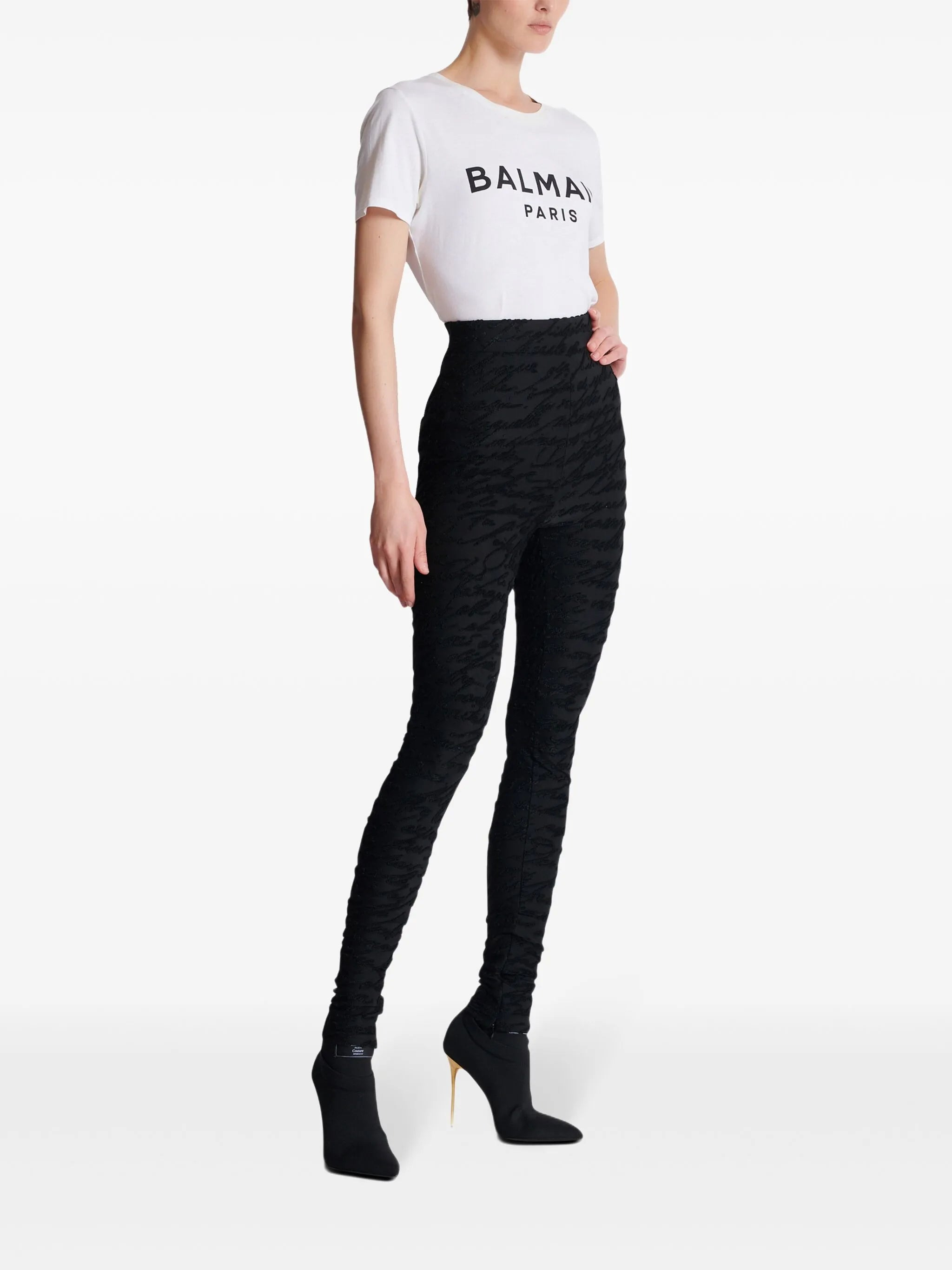 monogram-jacquard legging - 3