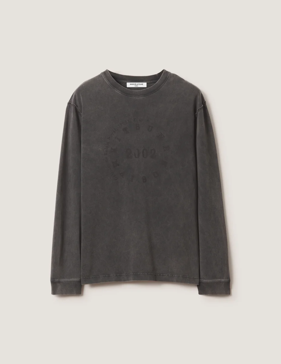 CIRCLE STAMP FADED COMFORT LONG SLEEVE TEE-SHIRT - 1