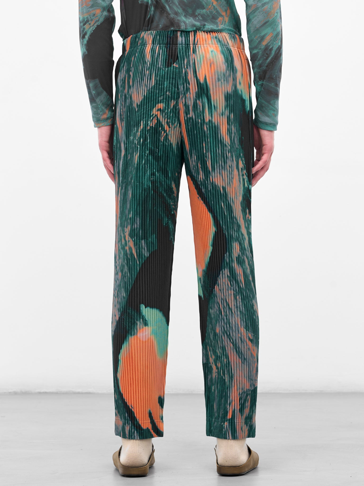 Green Agate Pleated Trousers - 3