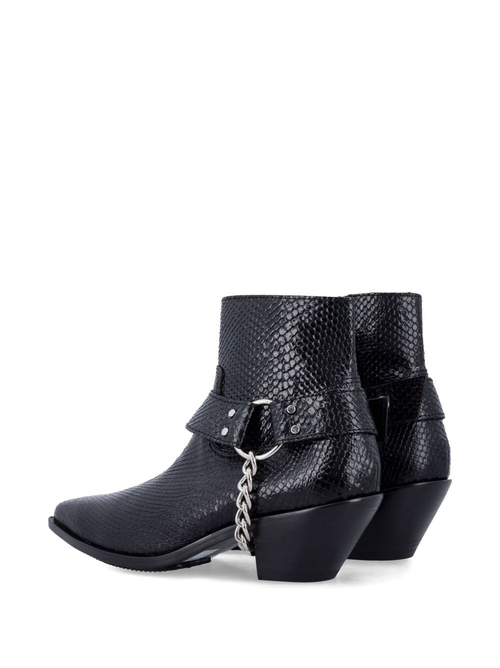 snake-print boots - 3