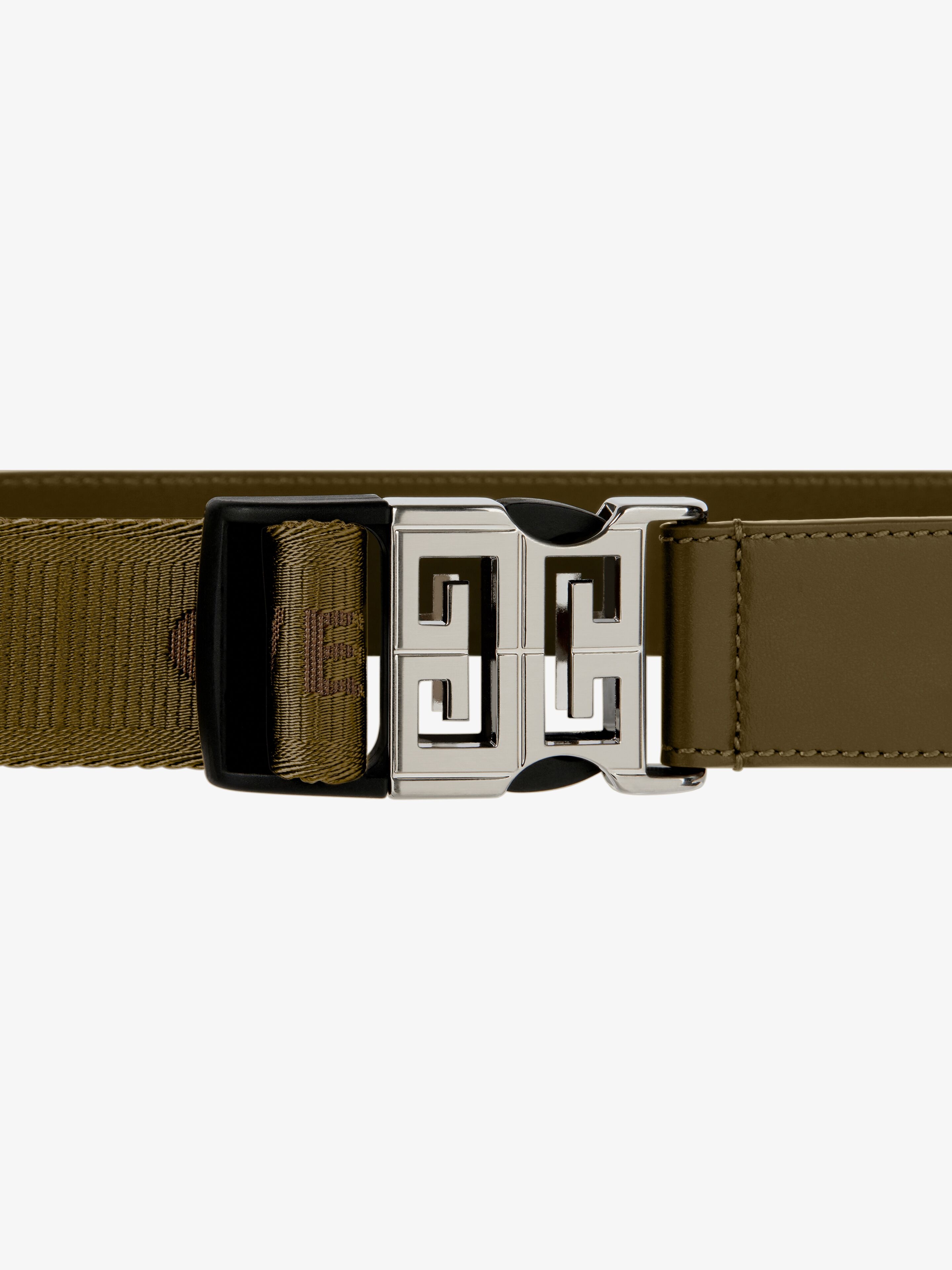 4G RELEASE BUCKLE BELT IN LEATHER AND WEBBING - 2