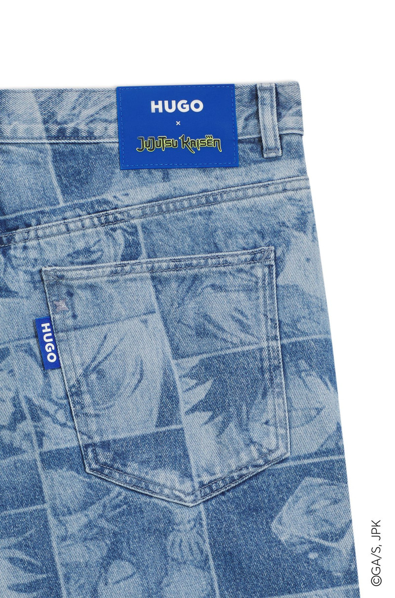 HUGO X JUJUTSU KAISEN BAGGY-FIT JEANS WITH CHARACTER PRINT 6