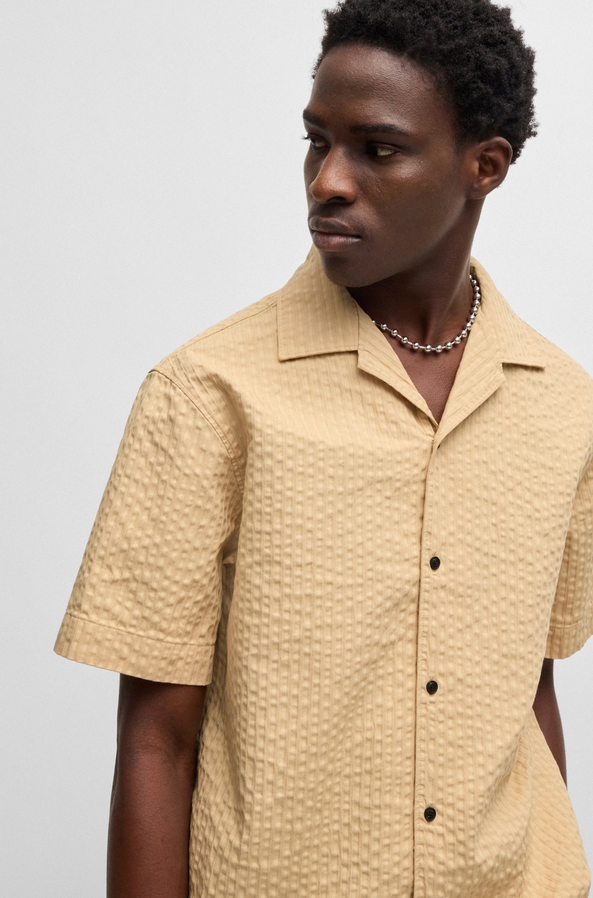 OVERSIZE-FIT SHIRT IN COTTON SEERSUCKER - 3