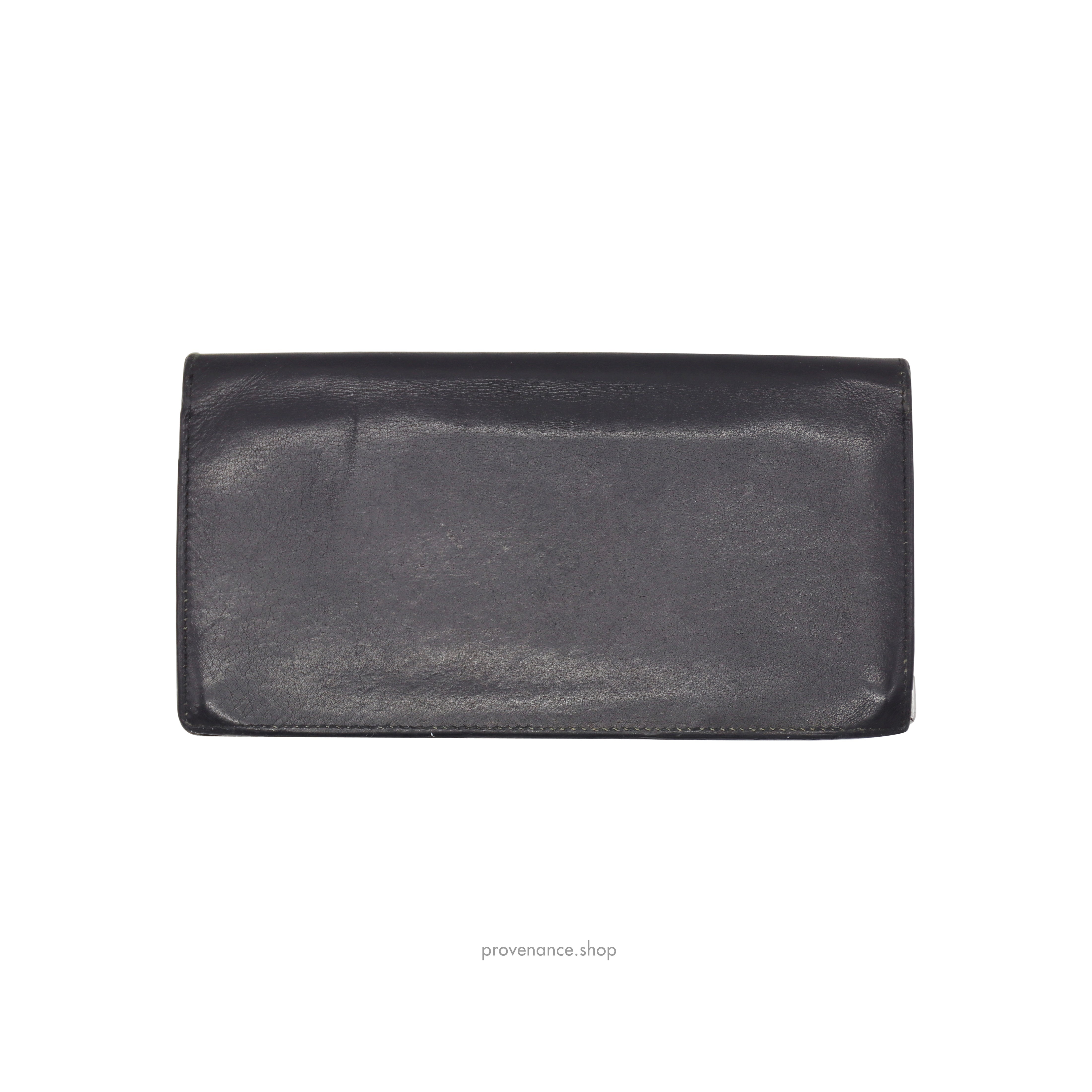 Cartier Long Wallet - Black & Burgundy Leather - 2