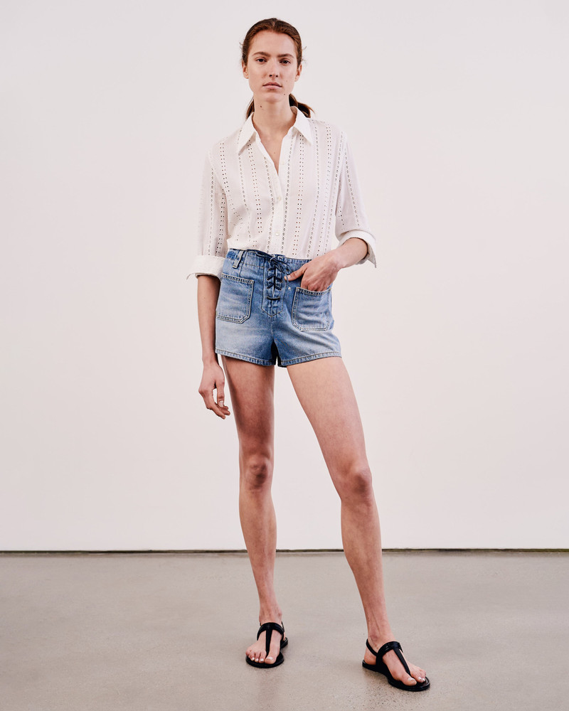 NILI LOTAN ROMANE LACE UP SHORT outlook