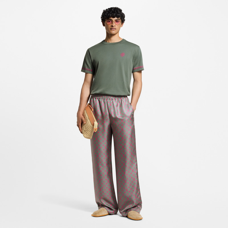 Louis Vuitton Monogram Silk Drawstring Pants outlook