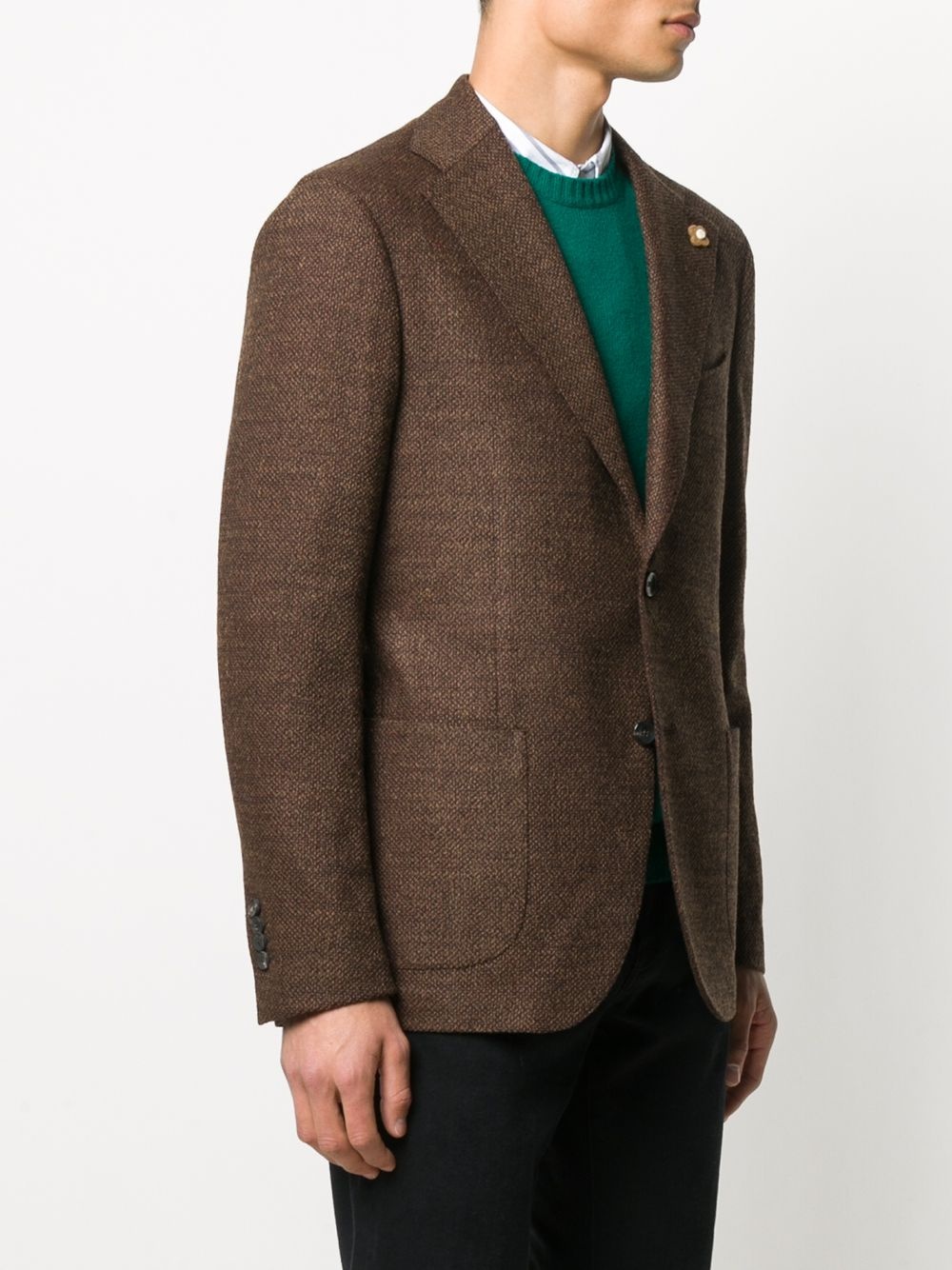 single-breasted wool blazer - 3