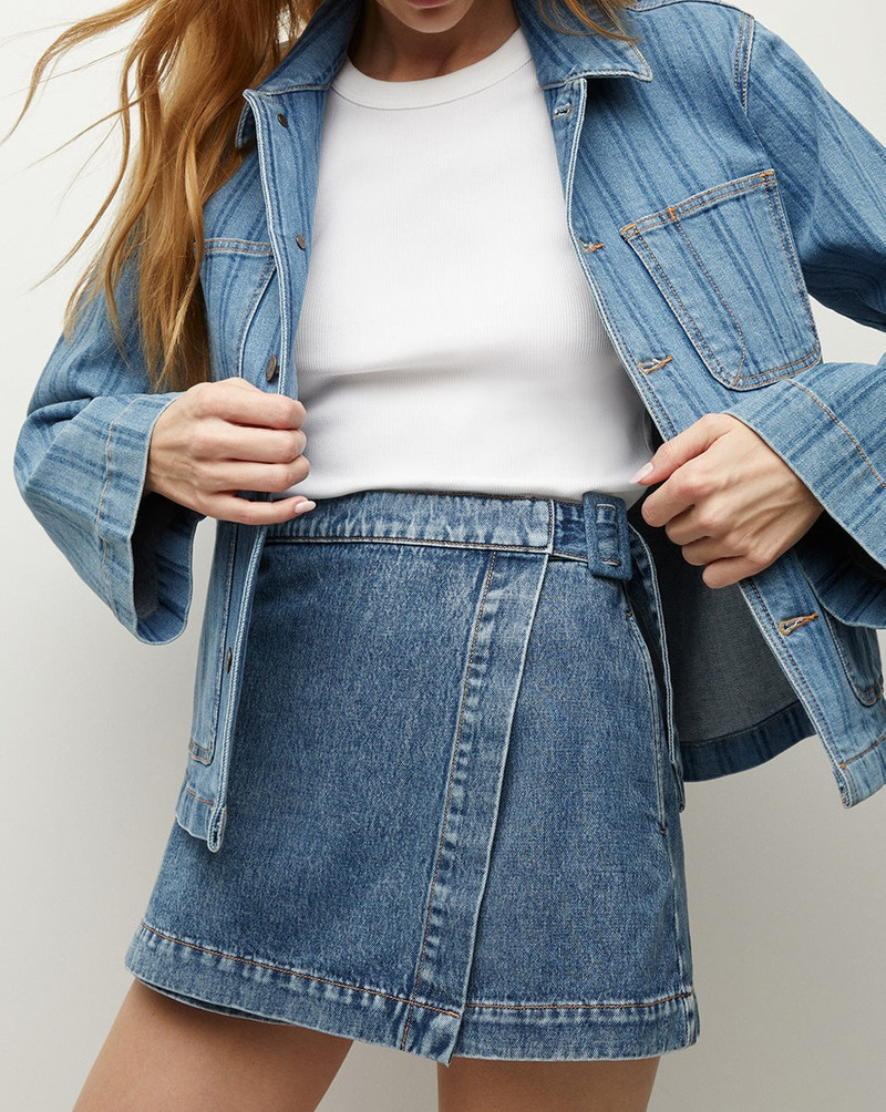 VERONICA BEARD DIAZ DENIM SKORT outlook