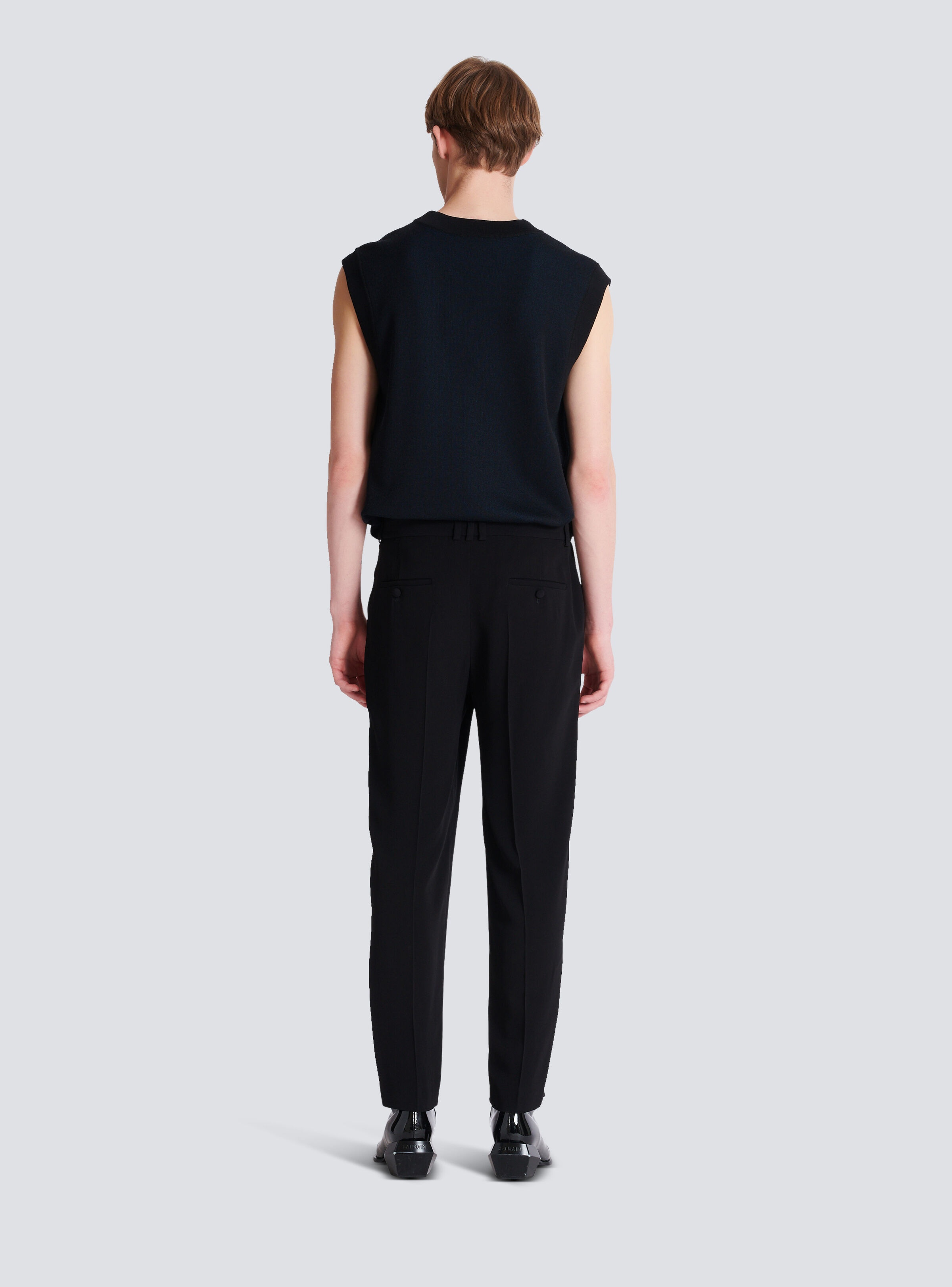 Crepe straight-leg trousers - 4