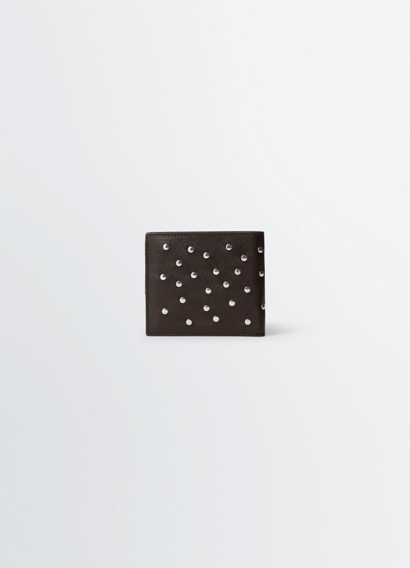 SOFT TAB STUDS DOTS BIFOLD WALLET IN LEATHER 1