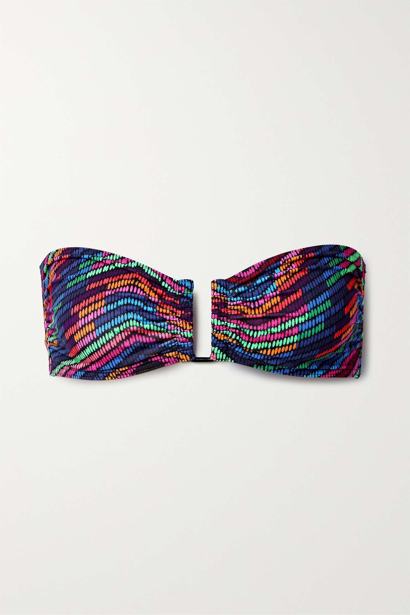 Illusion printed bandeau bikini top - 1