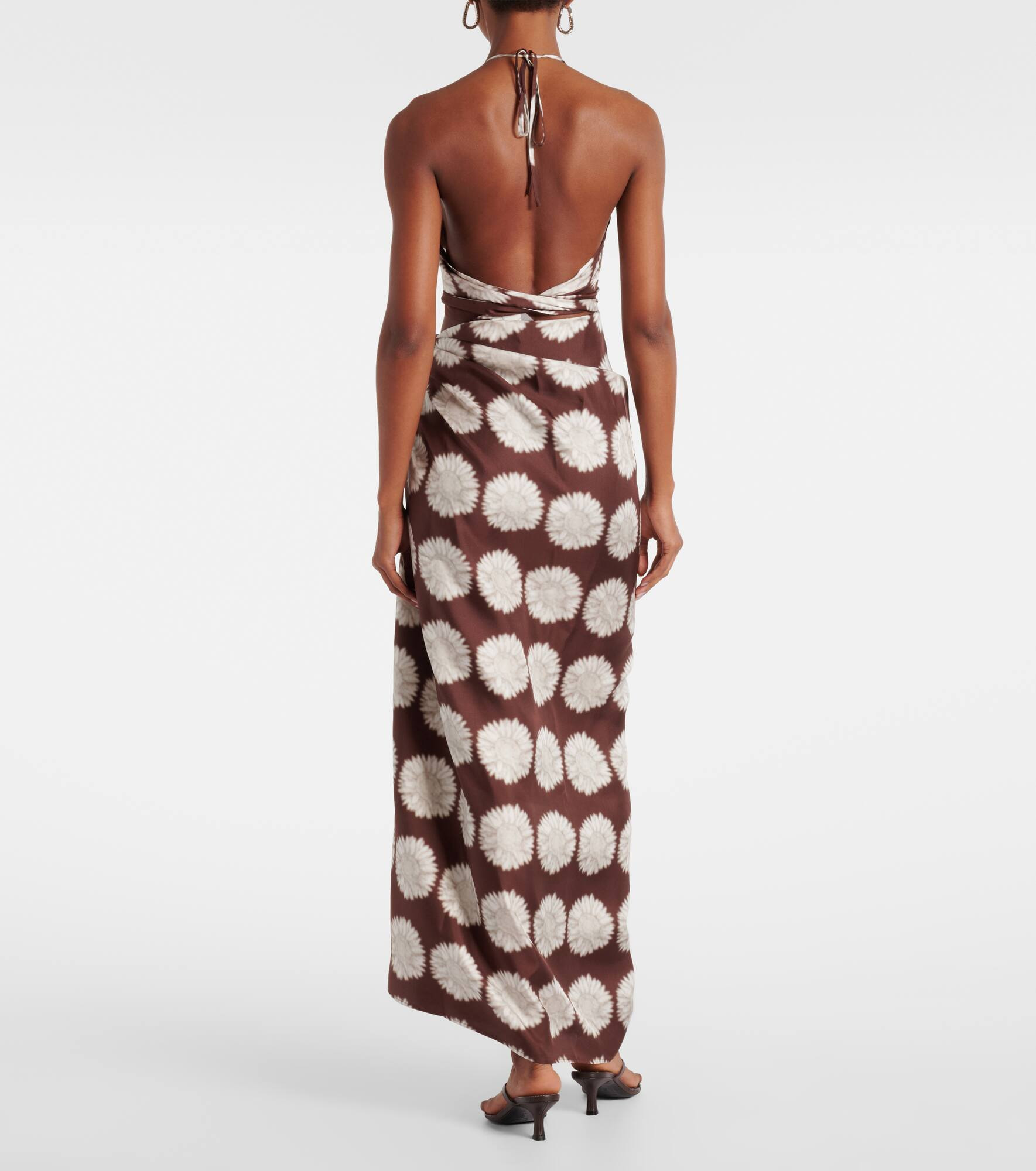 Printed silk beach cover-up - 3