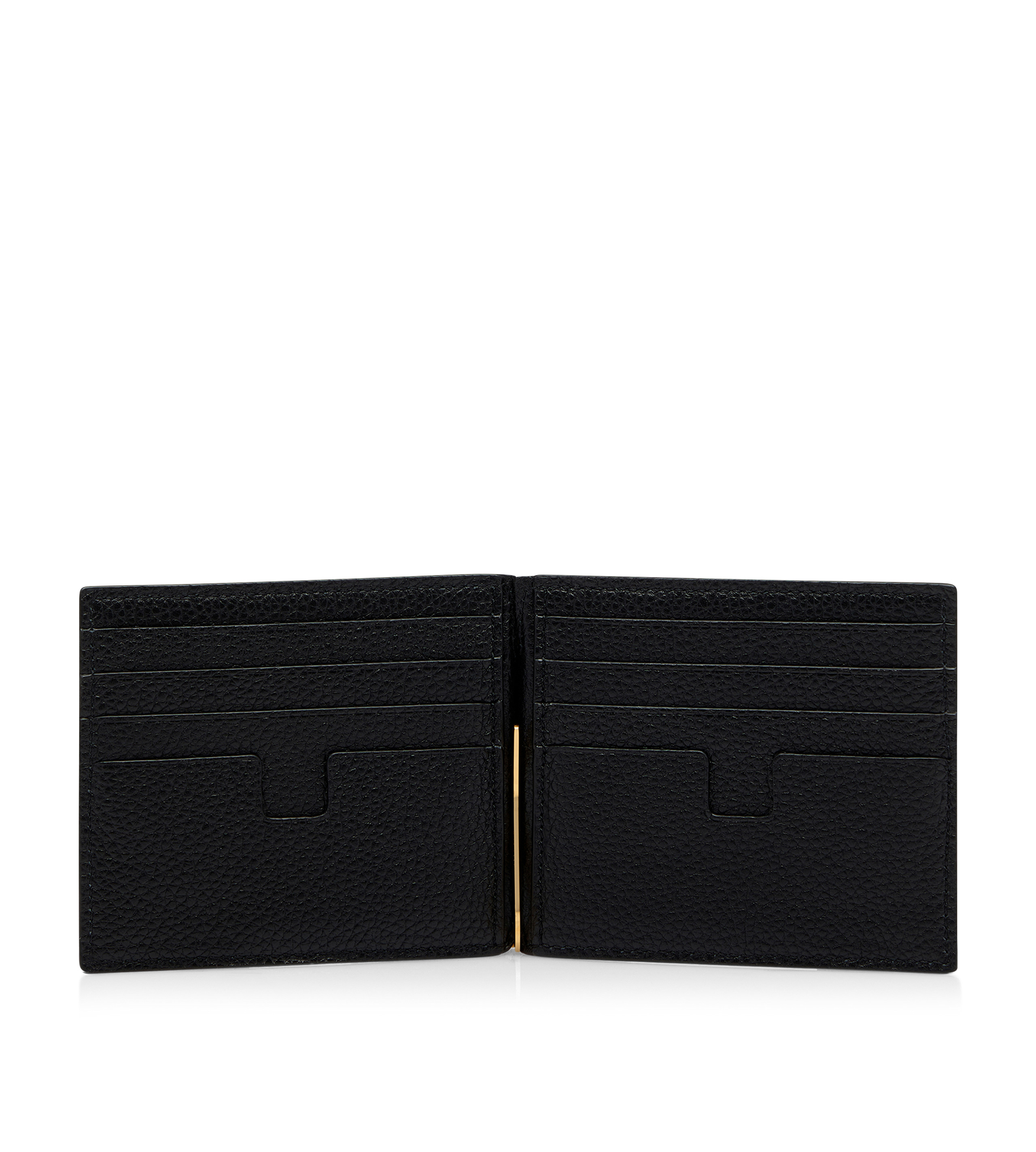 GRAINED LEATHER MONEY CLIP WALLET - 2