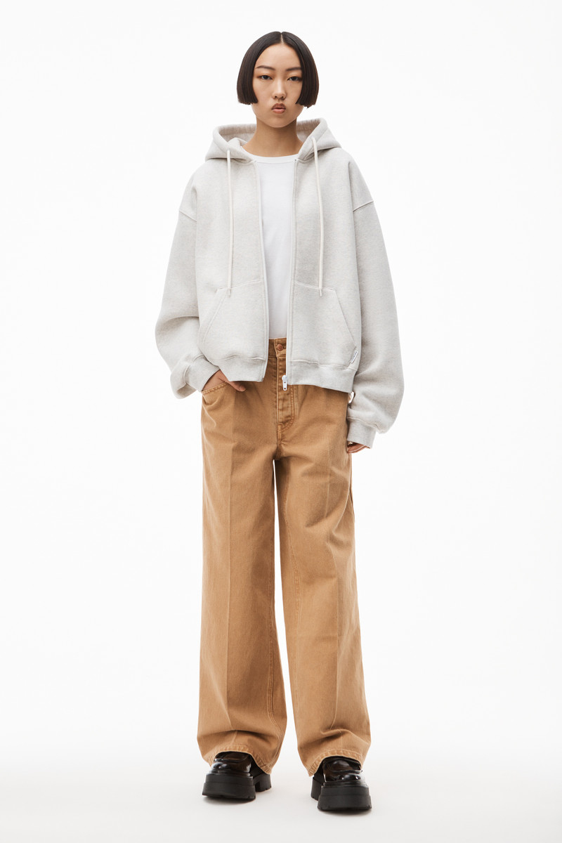 Alexander Wang ZIP HOODIE IN DENSE FLEECE outlook