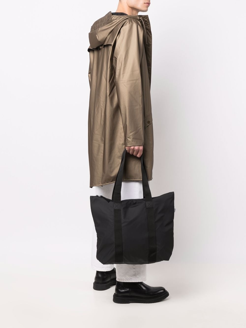 top zip-fastening tote bag - 2