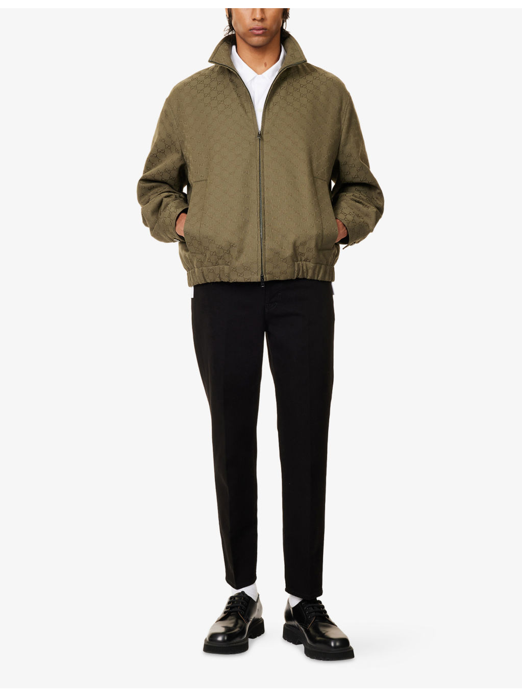 Monogram-Pattern Cotton-blend Blouson Jacket - 2