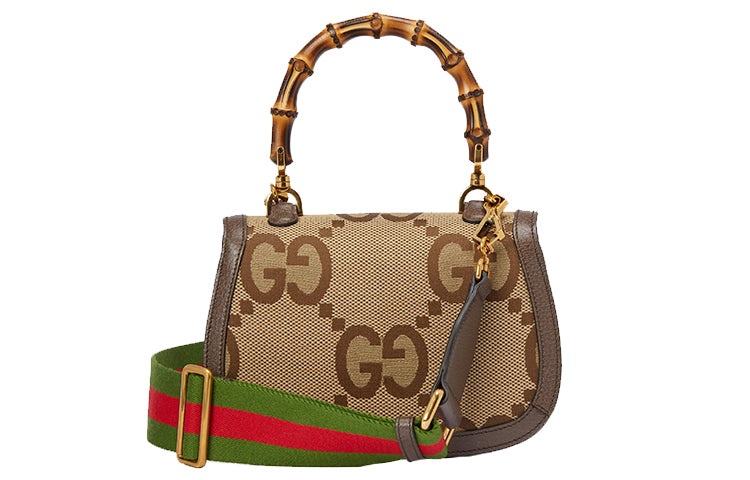 (WMNS) Gucci Bamboo 1947 Jumbo GG Small Top Handle Bag 'Beige Brown' 675797-UKMDT-2570 - 4