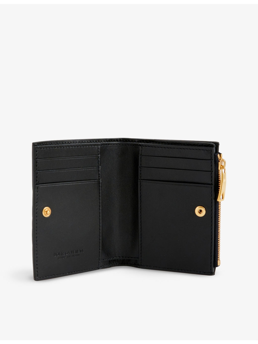 Intrecciato leather card holder - 4