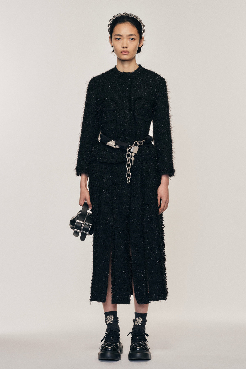 Simone Rocha Sculpted Bust Fray Jacket outlook