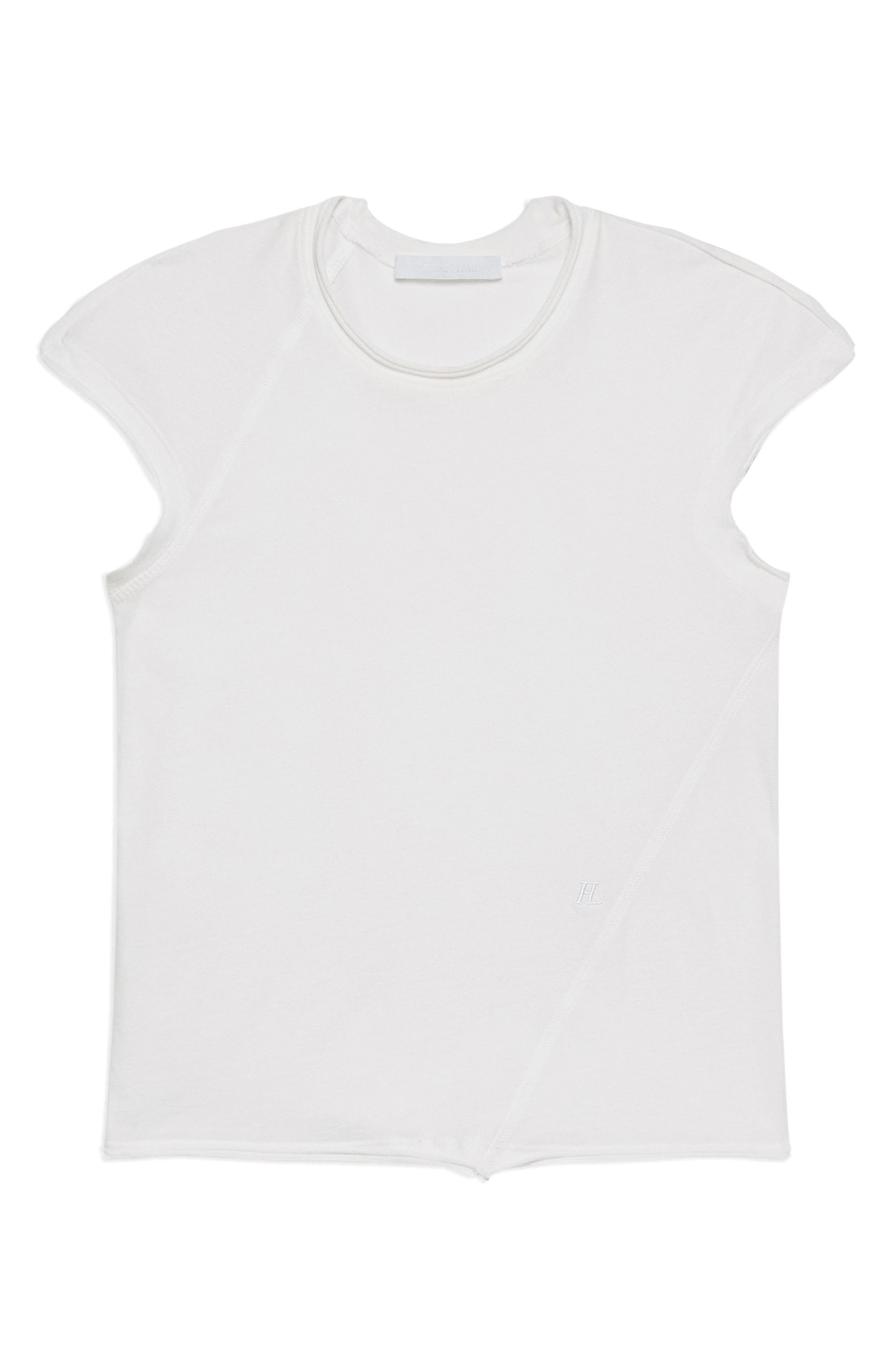 Helmut Lang Twisted Crop Top in Optic White at Nordstrom - 4