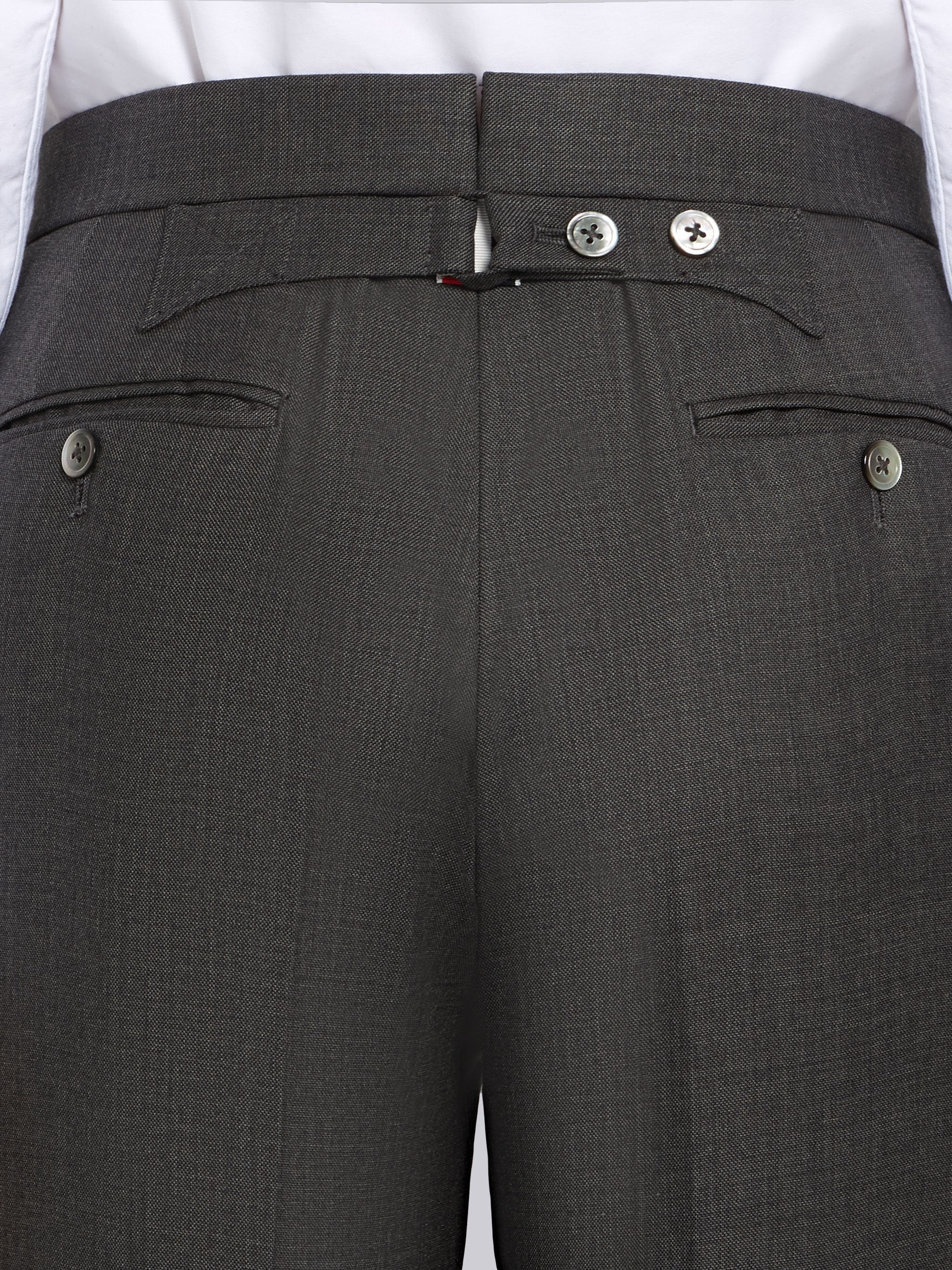 Dark Grey Step-Twilled Cool Wool Classic Suit - 5
